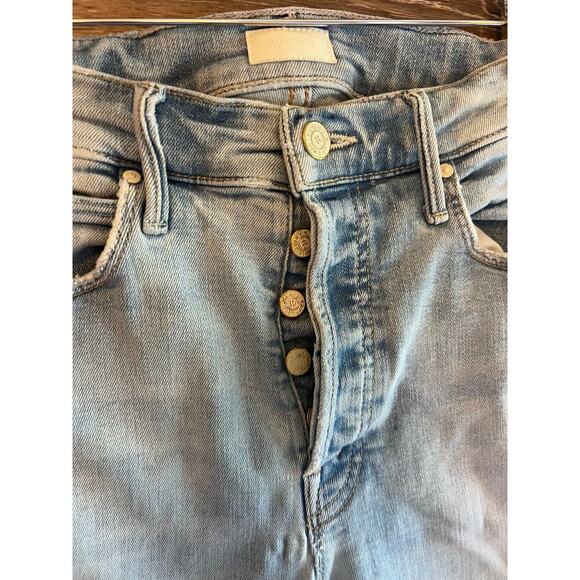 Mother Jeans size 27 Butterfly button The stunner Ankle Fray light wash - Picture 2 of 11